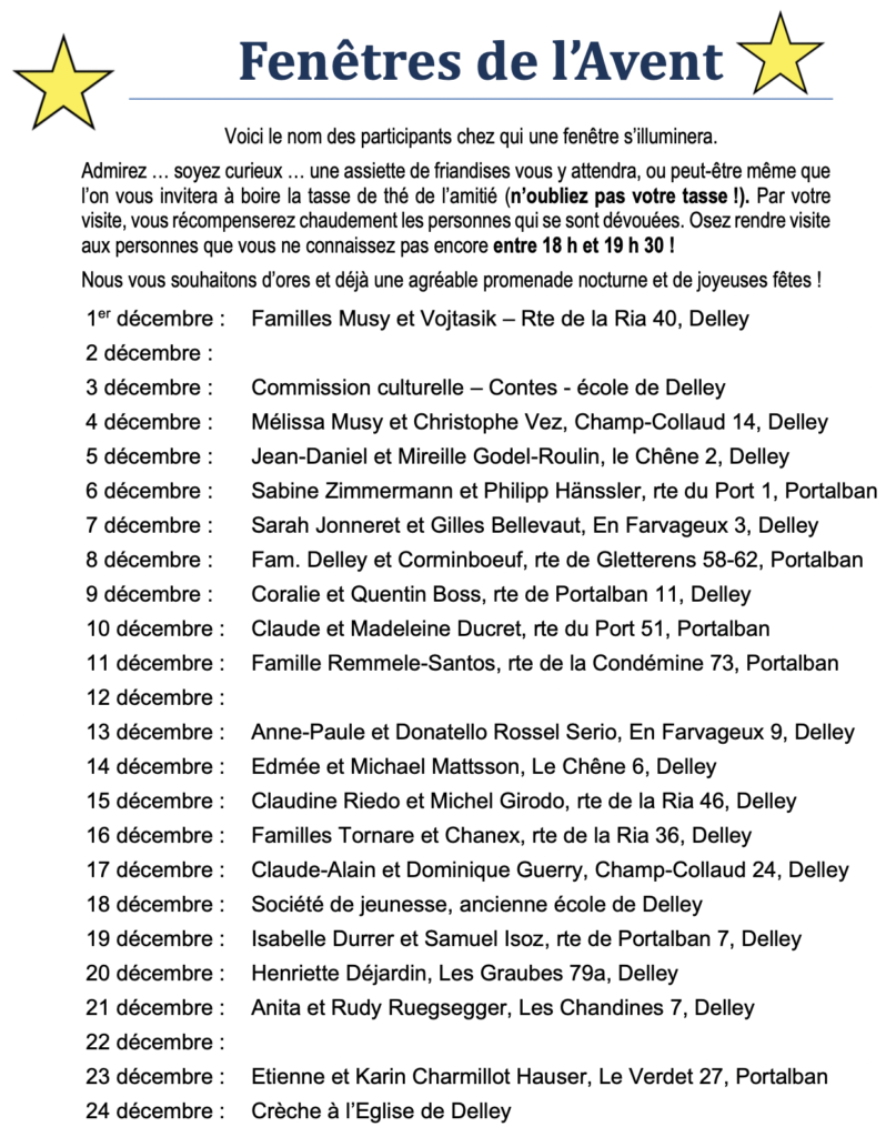 Dates et lieux Fenêtre de l'Avant 2021